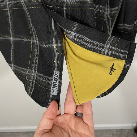 Dixxon Flannel Shirt Black Rifle Coffee Company Mens Large Black Plaid BRCC - Picture 6 of 7